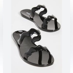 Melissa Glossy Black Sandals